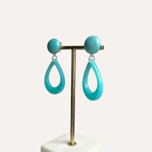 Alexandrine Turquoise Teardrop Earrings