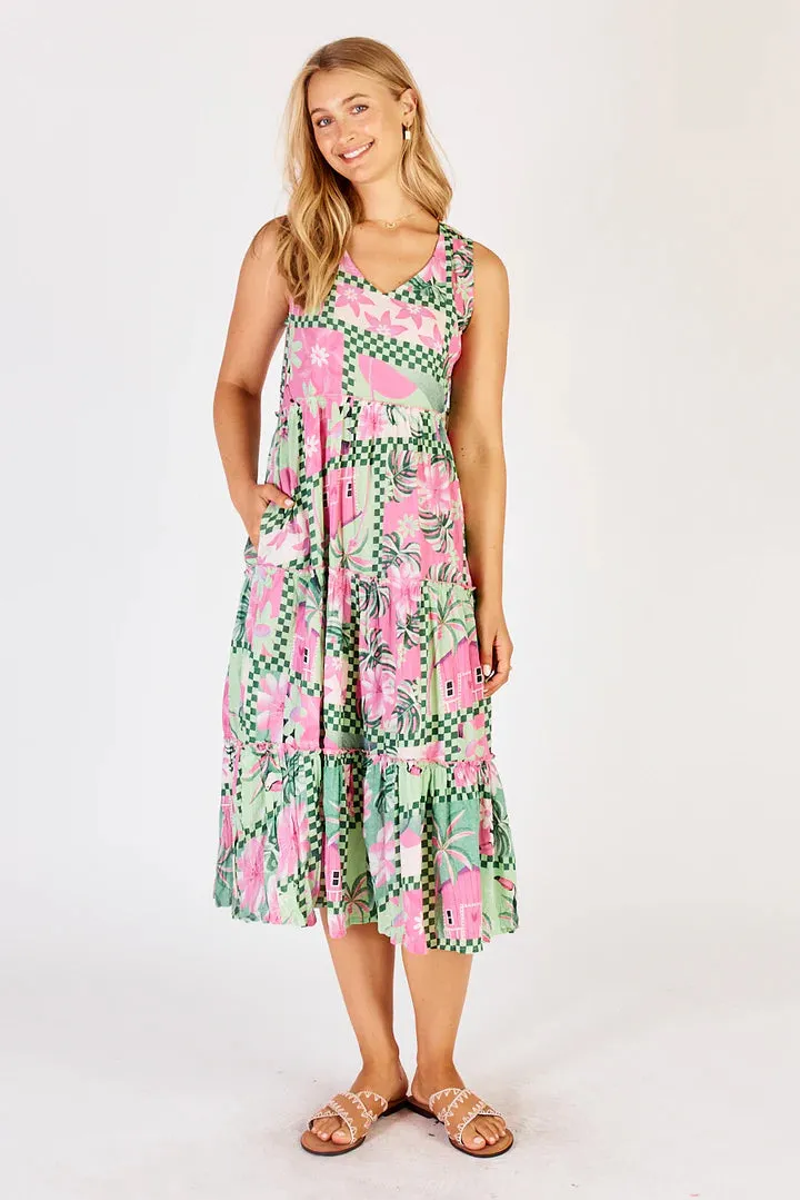 Audrey Tiered Midi Dress