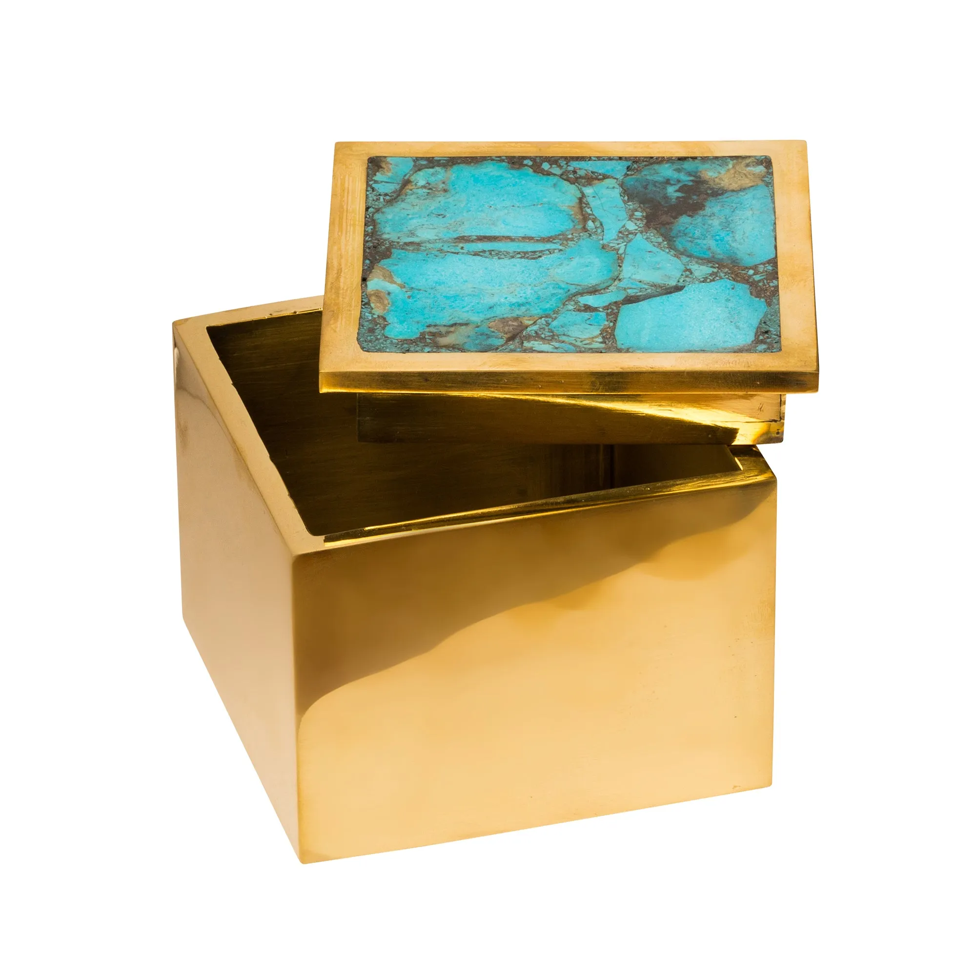 Brass & Turquoise Box