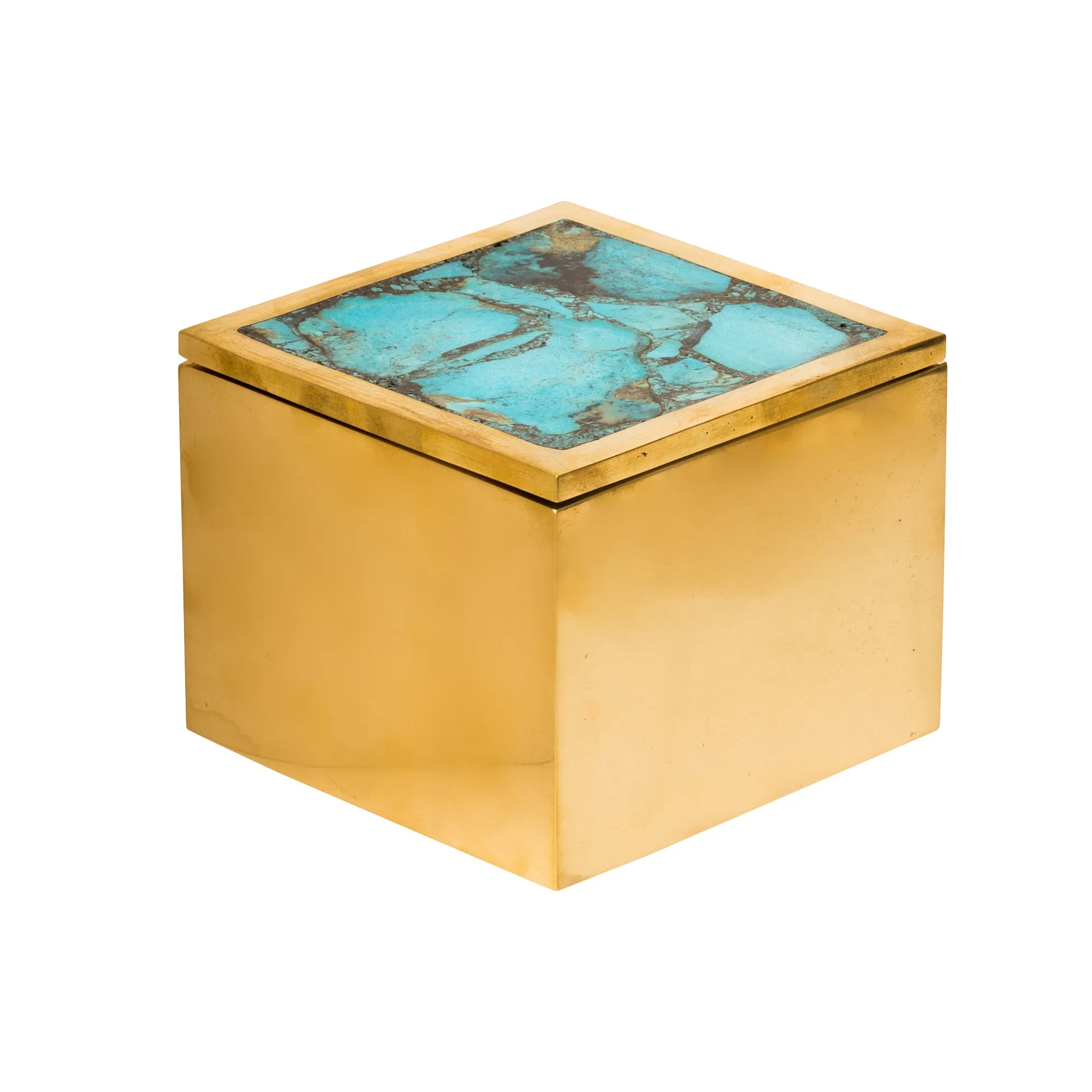 Brass & Turquoise Box